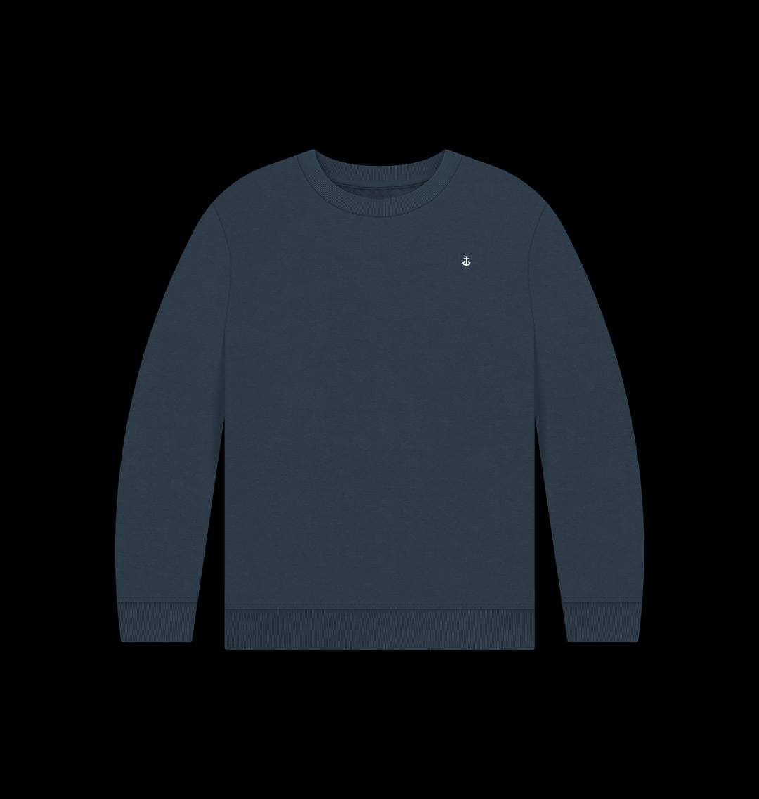 Navy Blue Printed Kids Jumper