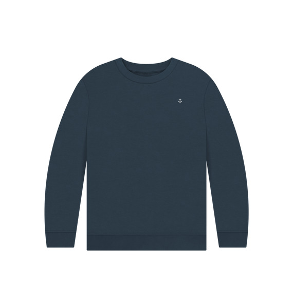 Navy Blue Printed Kids Jumper